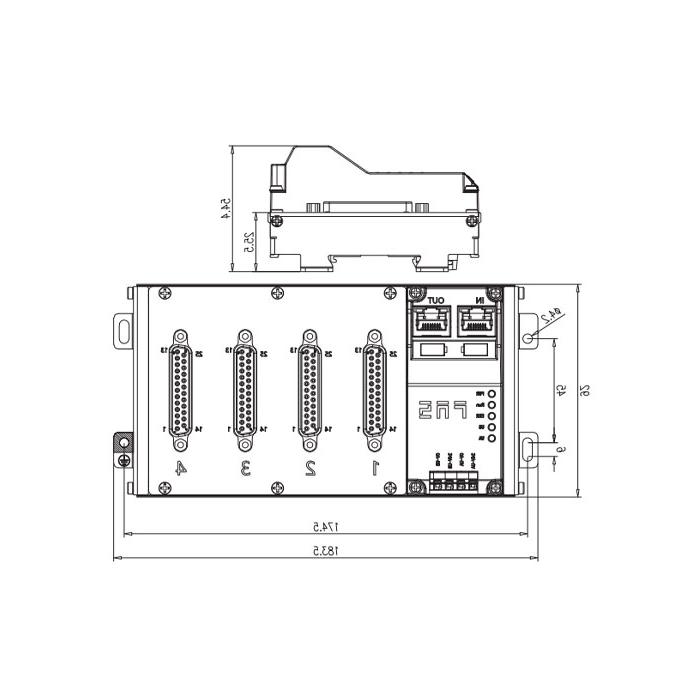 multi-protocol模块IP20、64DI/DO self-adaptation配置、PNP、D-Sub接口、RJ45 network port、 远程模块、009B94